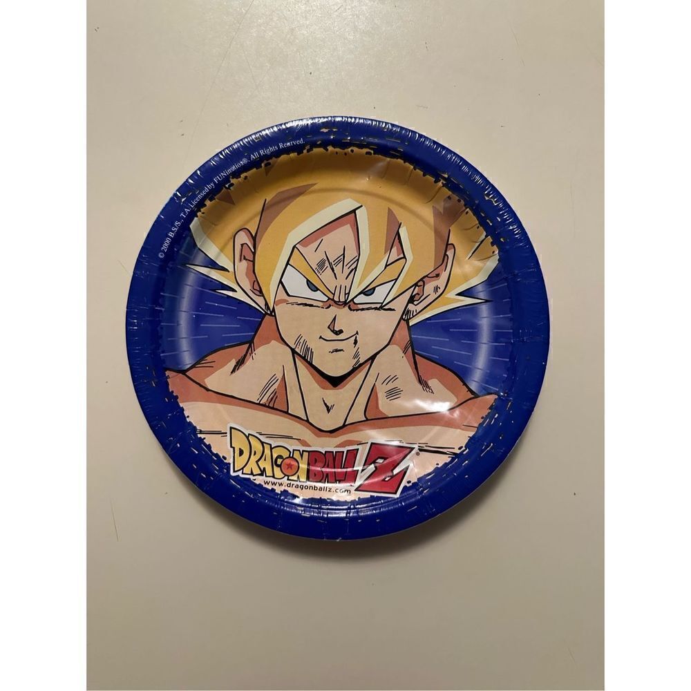Vintage Y2K Dragonball Z 7” Dessert Party Paper Plates Design Wear Pack of 8